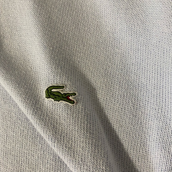 Lacoste light blue quarter zip. Perfect condition - Picture 3 of 4